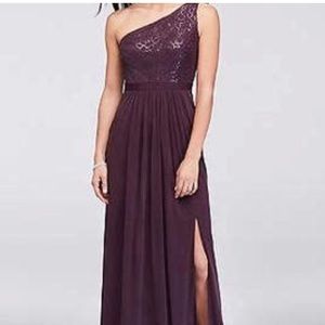 Davids Bridal Eggplant/Plum dress